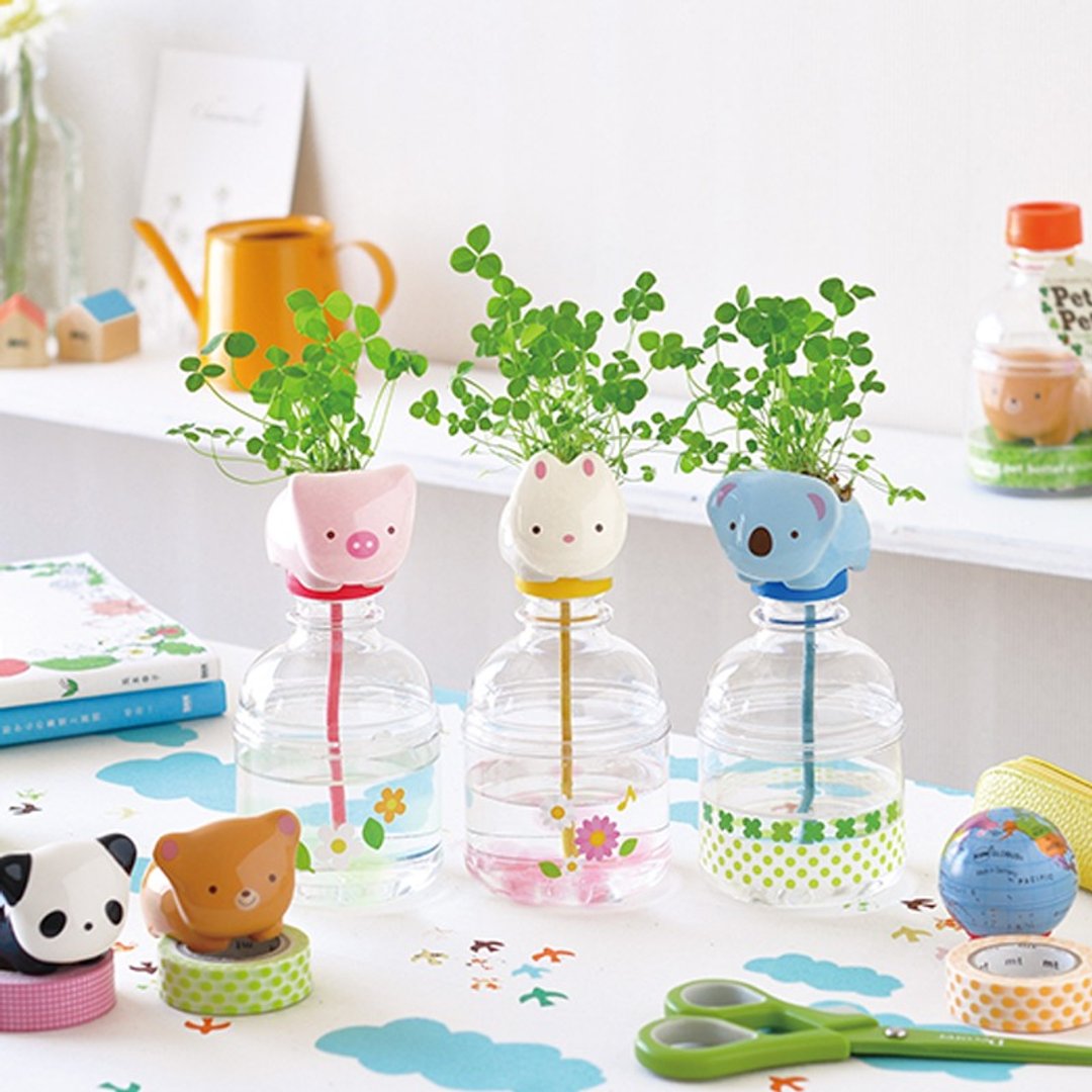【福利品出清】Pet Pet 森林动物水耕栽培盆器 / 三叶草 (不挑款) - 植栽/盆栽 - 其他材质 多色