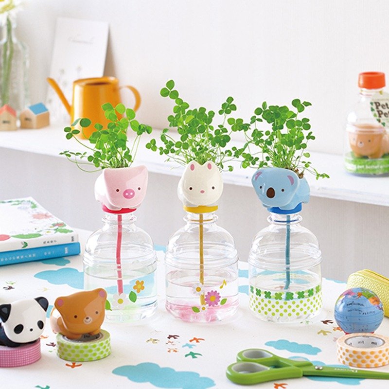 【福利品出清】Pet Pet 森林动物水耕栽培盆器 / 三叶草 (不挑款) - 植栽/盆栽 - 其他材质 多色
