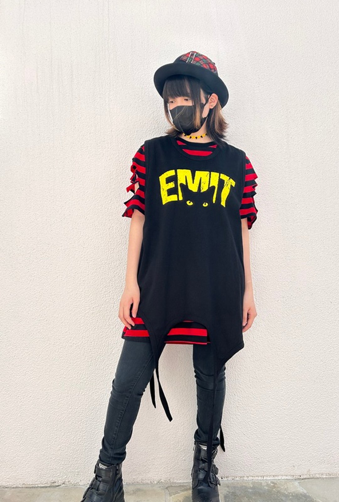 黑猫变形坦克/黑/F号/hellcatpunks/hcp-t-0212 - 女装 T 恤 - 棉 黑色