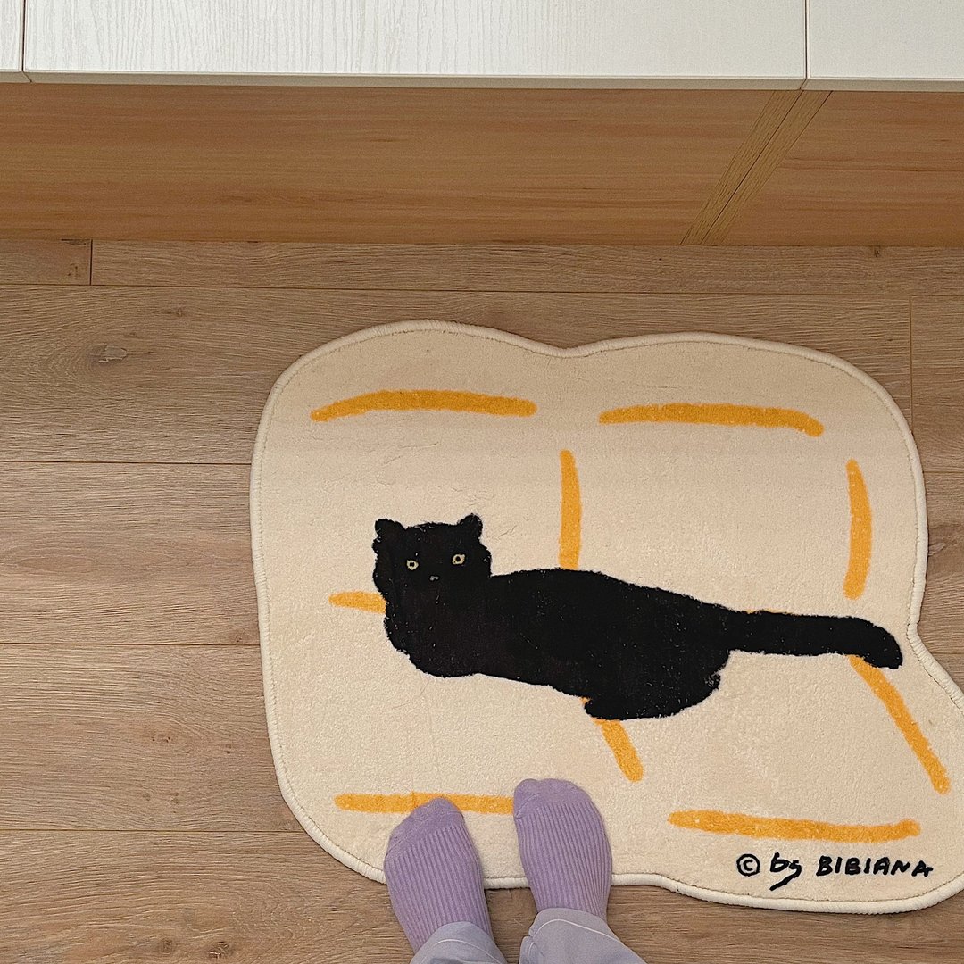 动物系列 沙发猫插画地毯 - 地垫/地毯 - 其他材质 