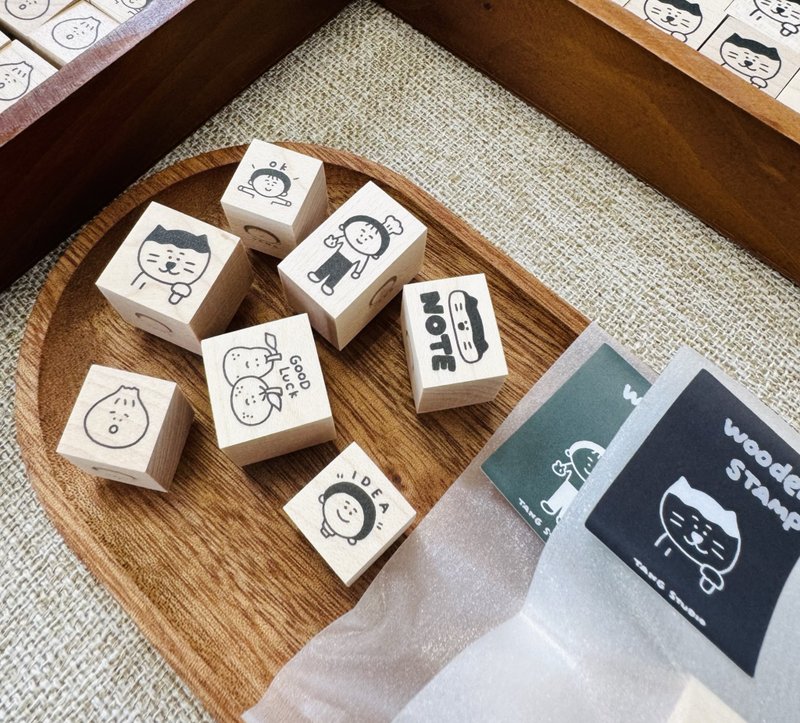 【唐小糖】木头印章 枫木水晶底印章/手账印章 - 印章/印台 - 木头 多色