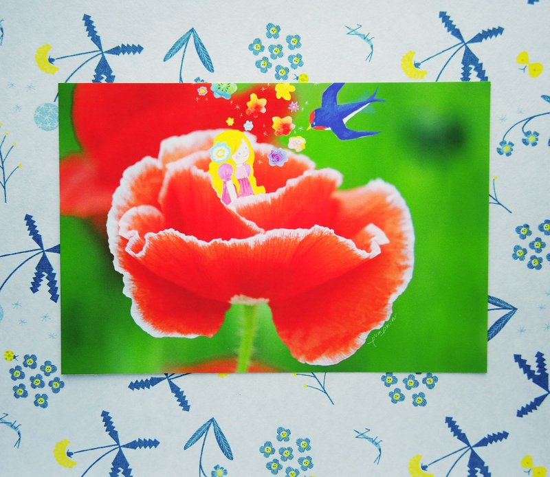 明信片 花间的拇指姑娘 - 卡片/明信片 - 纸 多色