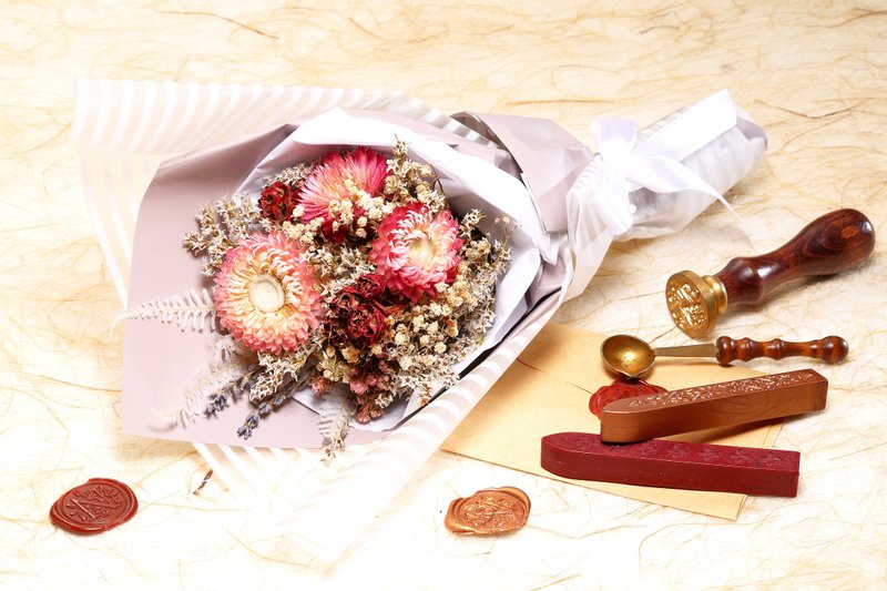 绯 |莳尝 しばしば| 情人节 干燥花束 干燥花 花束 礼 - 干燥花/捧花 - 植物．花 粉红色