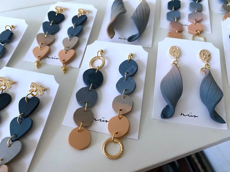 【守望者】原创耳环 | 软陶耳环 | 耳针耳夹 | 诗篇 - 耳环/耳夹 - 粘土 多色