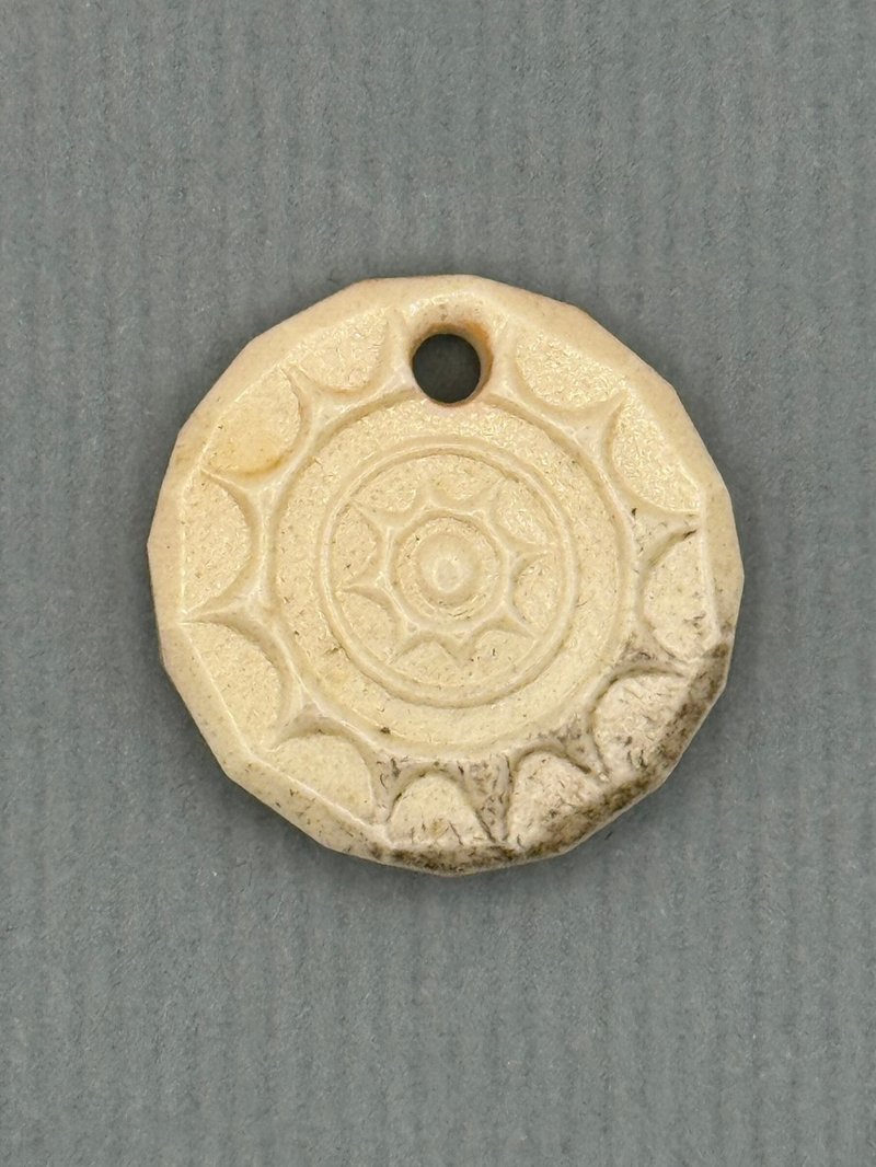 【达墨克手作】柴烧白瓷项链 - 船之眼no.01 - 项链 - 瓷 白色