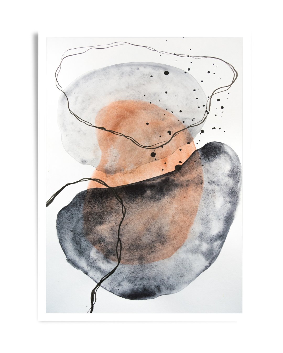 abstract printed watercolor painting,abstract watercolor,abstract print,instant - 电子手绘真人画像/绘画/插画 - 其他材质 