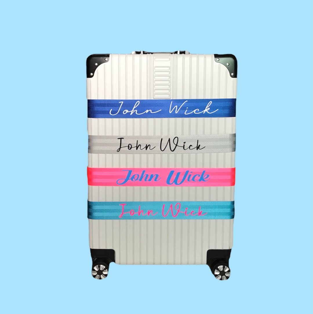 Personalised Luggage strap, Luggage Strap, Travel Belt, #04 - 行李箱/行李箱保护套 - 尼龙 黑色