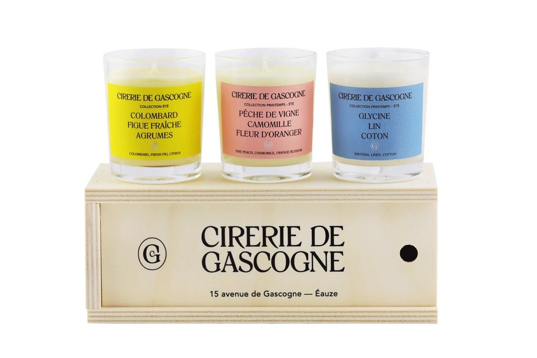 法国Cirerie de Gascogne四季之彩天然香氛蜡烛礼盒-春 / 包邮 - 蜡烛/烛台 - 木头 咖啡色