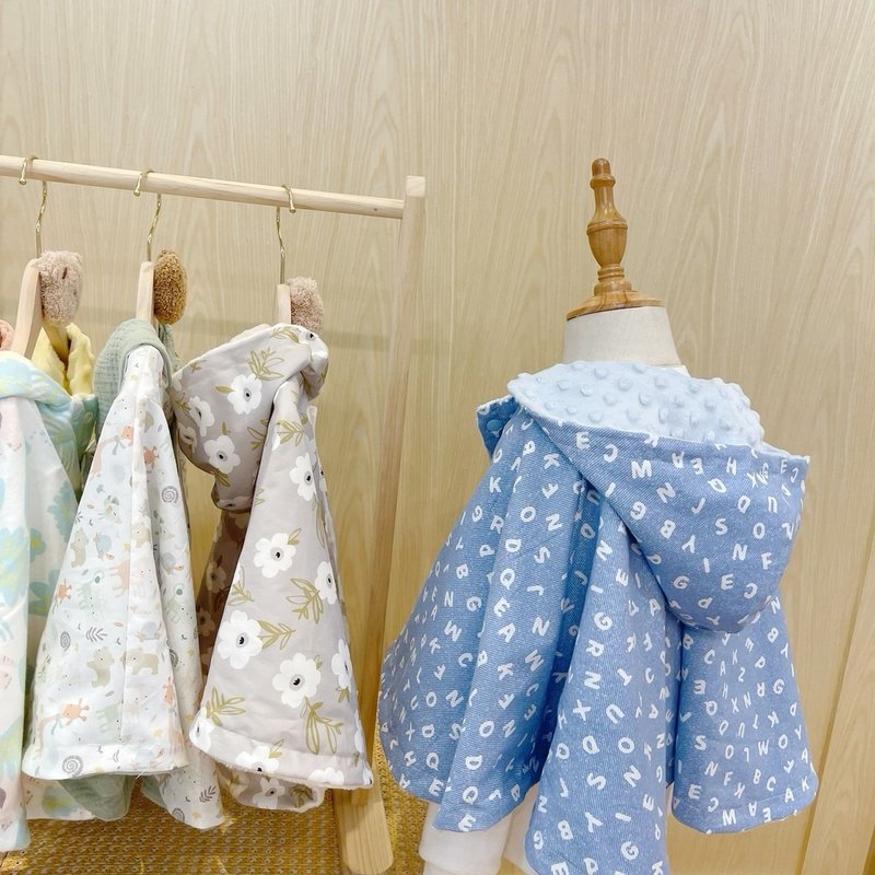 牛仔Boy英文学 婴幼儿80-100厘米 手工保暖斗篷婴儿礼物 弥月礼盒 - 满月礼盒 - 棉．麻 