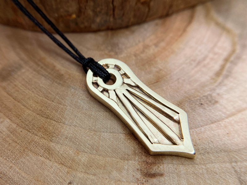 【提摩爷爷工坊】英雄联盟黄跳钱 黄铜贤者古币造型项链 - 项链 - 铜/黄铜 黄色