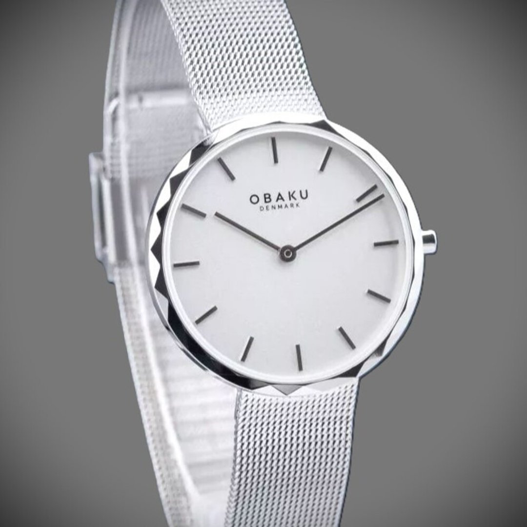 OBAKU 知性美学米兰时尚腕表-极光银(V252LXCIMC) - 女表 - 不锈钢 银色