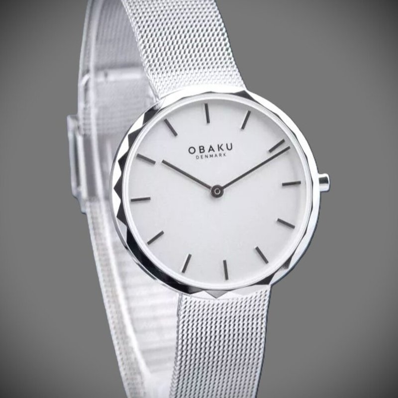 OBAKU 知性美学米兰时尚腕表-极光银(V252LXCIMC) - 女表 - 不锈钢 银色