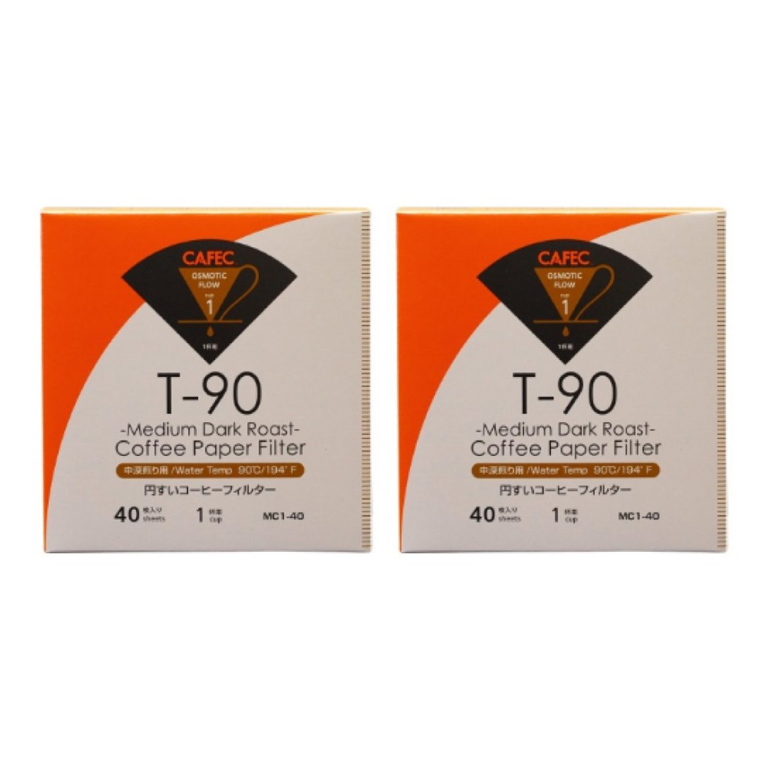 日本CAFEC 中深焙专用盒装滤纸40张-2入组 / 共2款 - 咖啡壶/周边 - 纸 白色