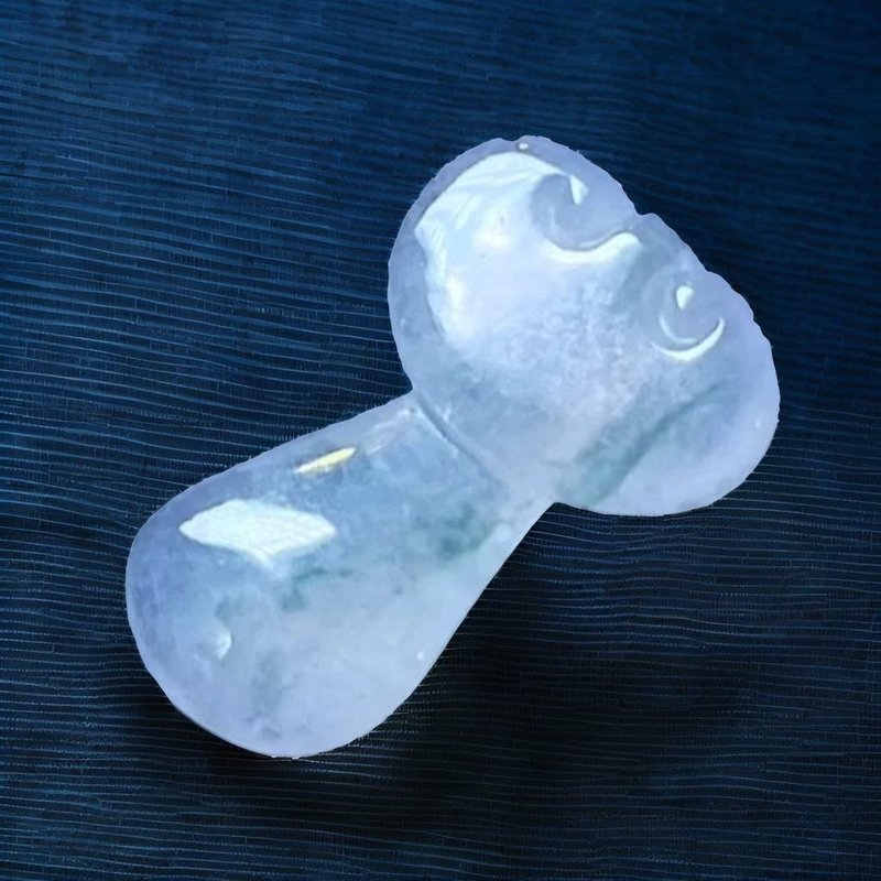 【愿·事事如意】冰种飘花翡翠如意 | 天然缅甸玉翡翠A货 | 送礼 - 项链 - 玉石 透明