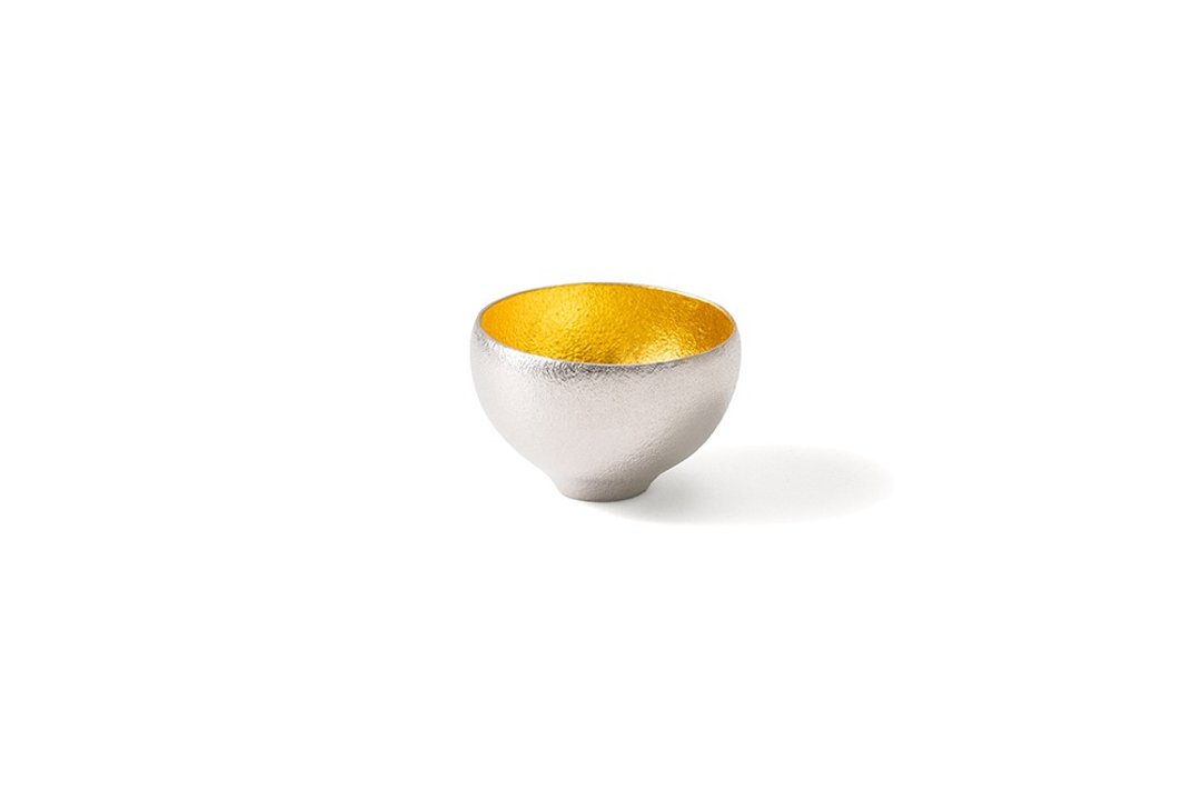 金箔小圆清酒杯 - 酒杯/酒器 - 贵金属 银色