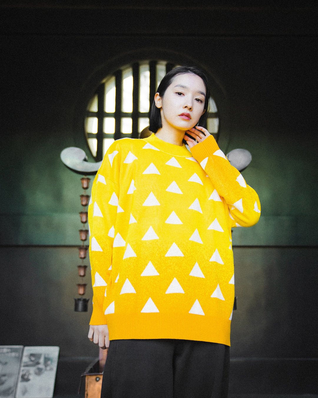 我妻善逸 毛衣 鬼灭之刃联名商品 - 女装针织衫/毛衣 - 棉 黄色