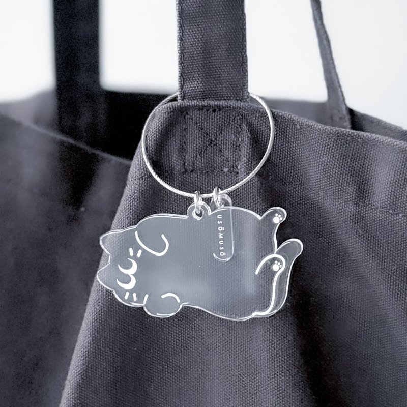 Nekikoyan 透明压克力钥匙圈 - 撒娇的 Nekikoyan - - 钥匙链/钥匙包 - 压克力 银色