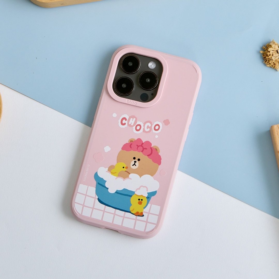 LINE FRIENDS经典-熊美泡澡峡谷强悍MagSafe iPhone手机壳 - 手机壳/手机套 - 硅胶 多色