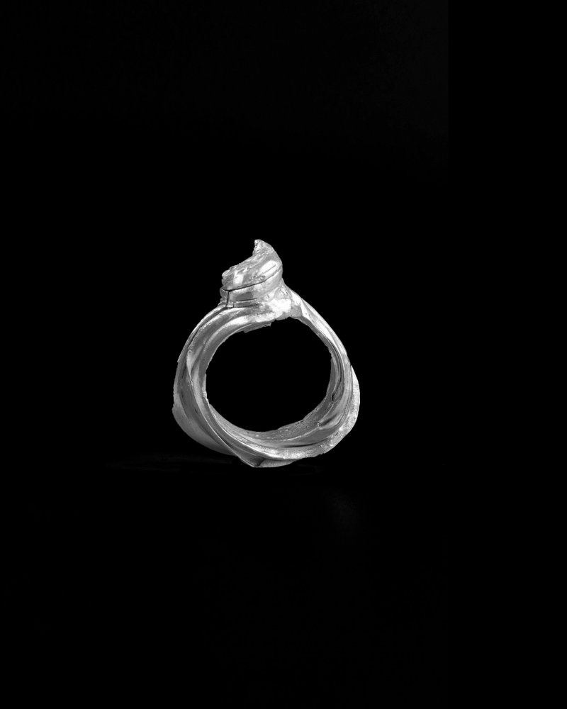 戒指，99.9%银，奶油，Canale 2 - 戒指 - 银 银色