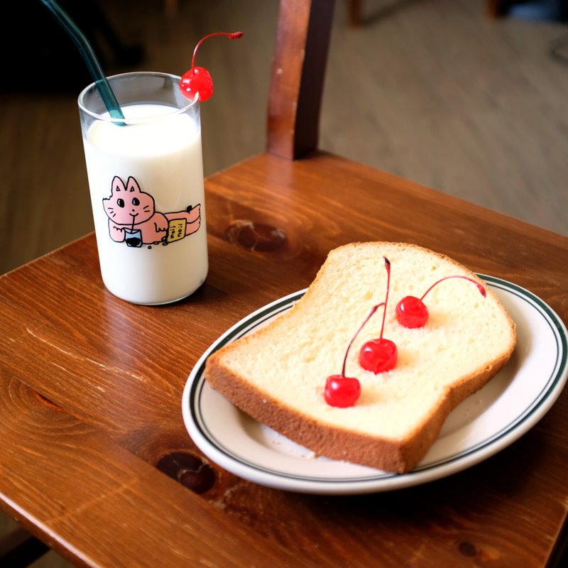 躺猫松鼠2入玻璃杯组 - 玻璃杯 - 玻璃 透明