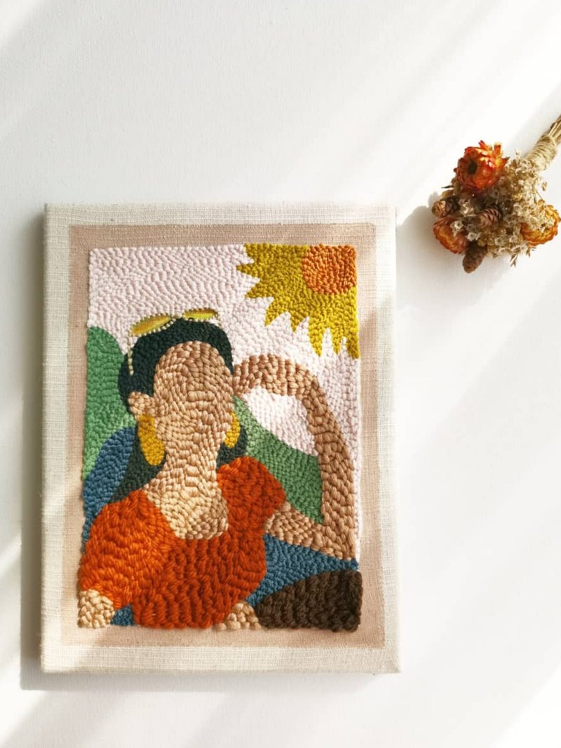 Punch Needle Wall Hangings - People portrait - 墙贴/壁贴 - 绣线 多色