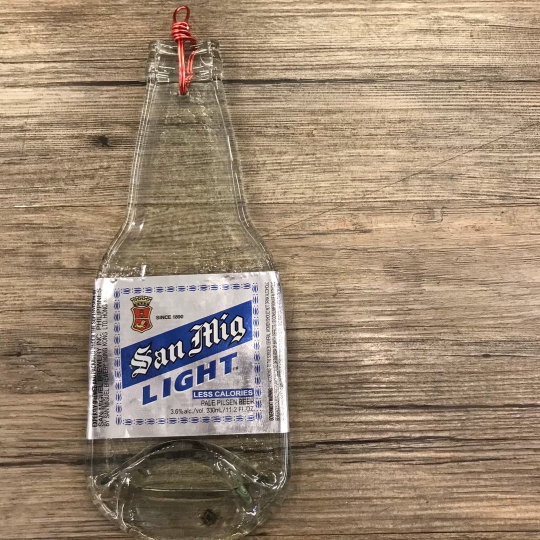 San Mig light生力清啤 啤酒原瓶吊饰 挂件 挂饰 - 吊饰 - 玻璃 