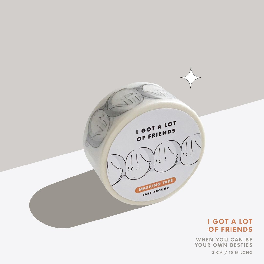 MASKING TAPE - I GOT A LOT OF FRIENDS - 纸胶带 - 纸 白色