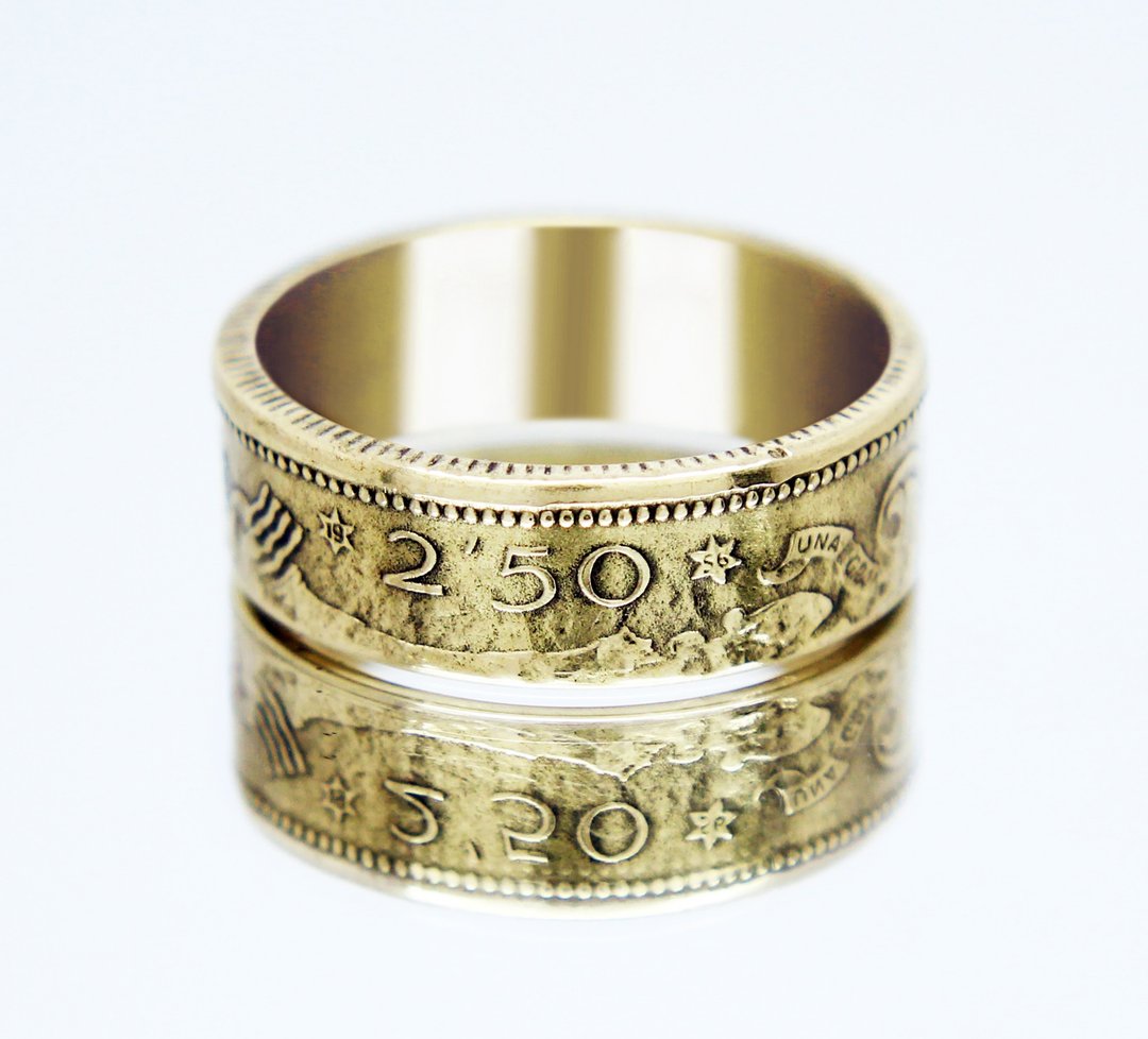 Spain Coin Ring 2.5 peseta 1953 coin rings for men coin rings for women - 戒指 - 其他金属 