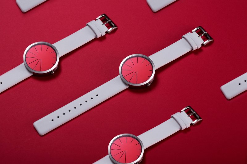 Order Watch 纽约当代鬼才设计师极简手表 - 红 - 对表/情侣表 - 其他金属 红色