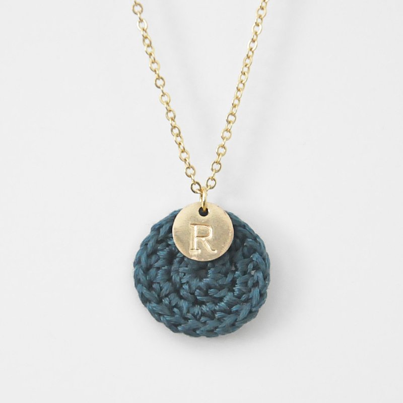 【订制】你的专属 *幸福年轮* 项链 小圆圈 英文字母 温暖系列 - 项链 - 绣线 绿色