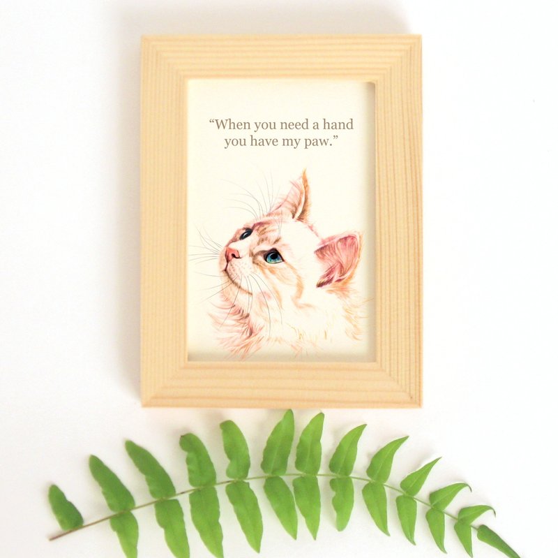 猫思猫言喵语小幅迷你装饰画 给猫咪猫奴的礼物 波斯猫 - 海报/装饰画/版画 - 纸 多色