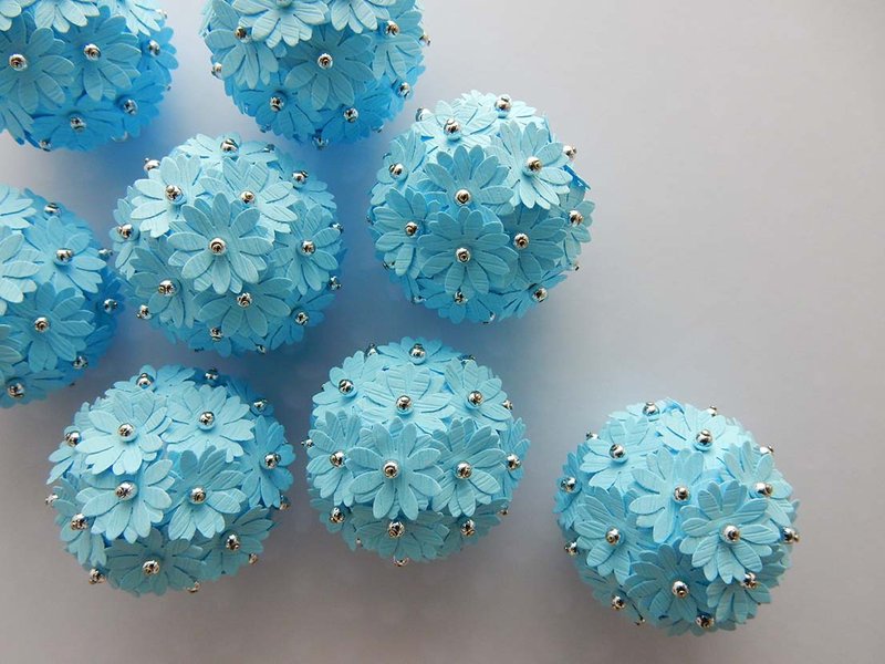 绣球花系列-磁铁-水蓝色 - 冰箱贴/磁贴 - 纸 蓝色