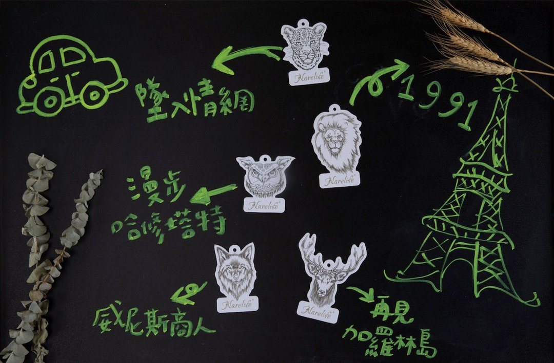 Savannah Series 兽首香氛吊卡(5件组) - 香薰/精油/线香 - 纸 白色