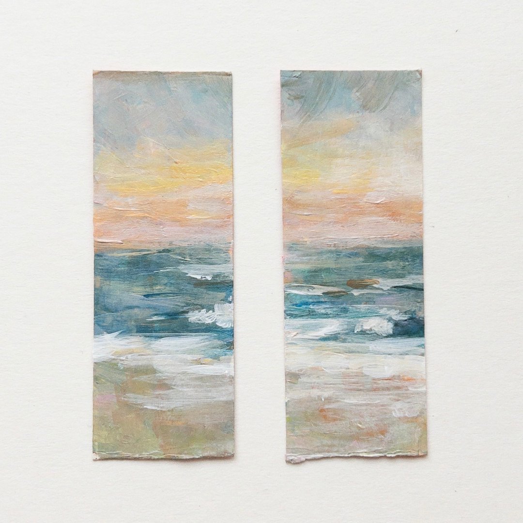 Starry景.物&画 原画/手绘/印象派疗愈装饰 一道海浪的捕捉-含框 - 海报/装饰画/版画 - 纸 