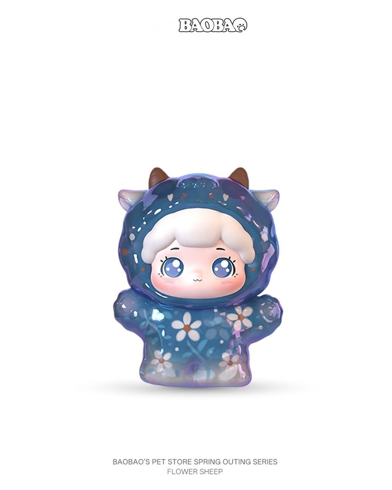 boptoys 潮玩波普 BAOBAO 抱抱宠物店春游记系列透色版小盲盒 - 玩偶/公仔 - 塑料 