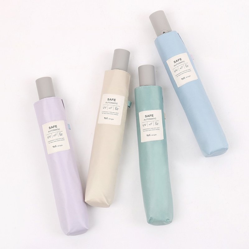 Airlight Slim极细柔彩 230g 安全自动开收 黑胶防晒伞 - 雨伞/雨衣 - 其他材质 多色