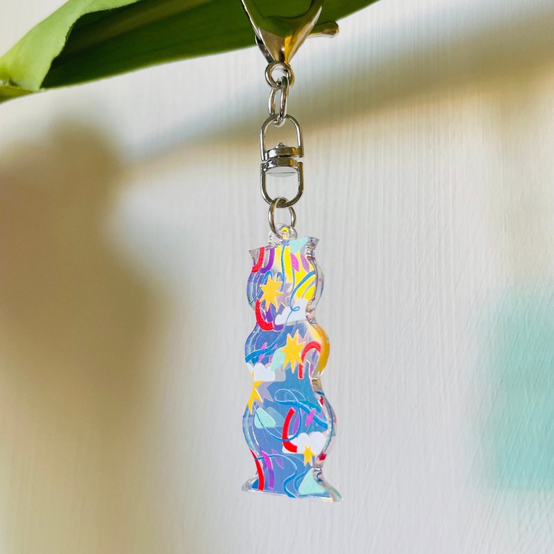 【A unique vessel】器皿压克力吊饰_在空中跳舞的星星 - 钥匙链/钥匙包 - 压克力 