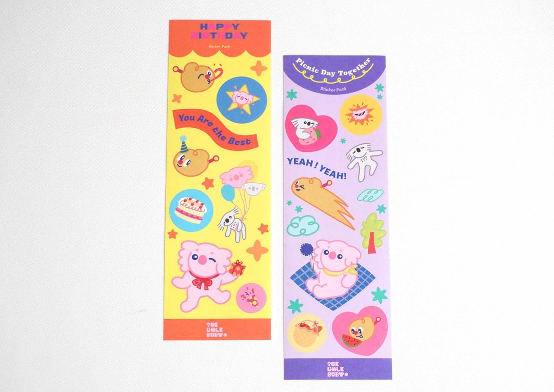 图鉴贴纸 生日贴纸 野餐贴纸 手帐贴纸 - 贴纸 - 纸 紫色