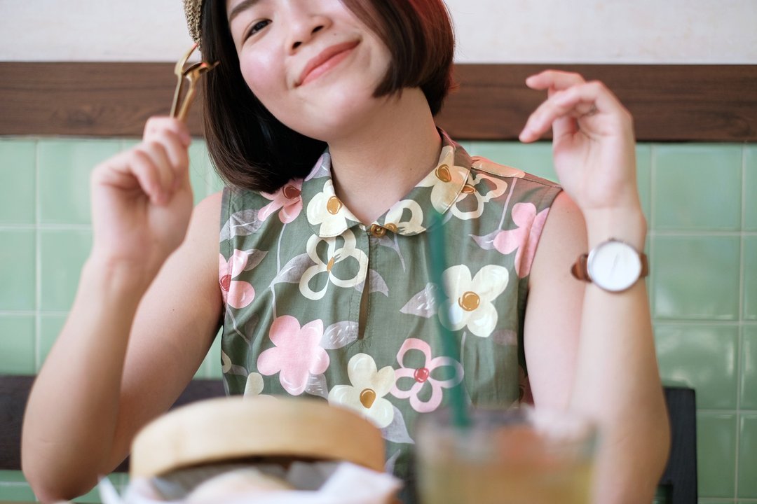 Hallow Top 无袖上衣 : green flower 绿色 - 女装上衣 - 棉 绿色