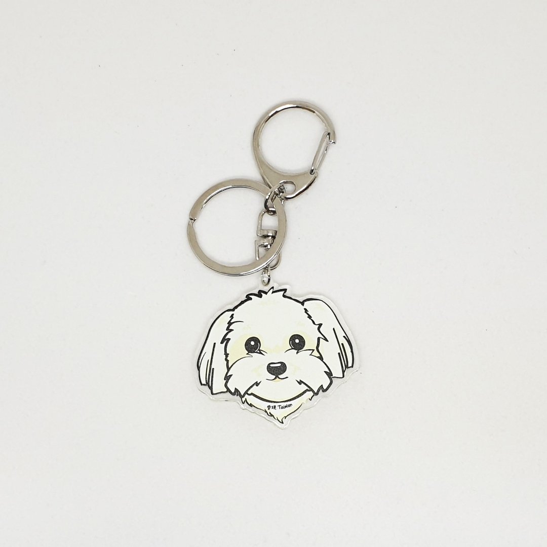 马尔济斯 自创犬猫多图样 双面 压克力钥匙圈 / 吊饰 / 吊牌 - 其他 - 塑料 多色