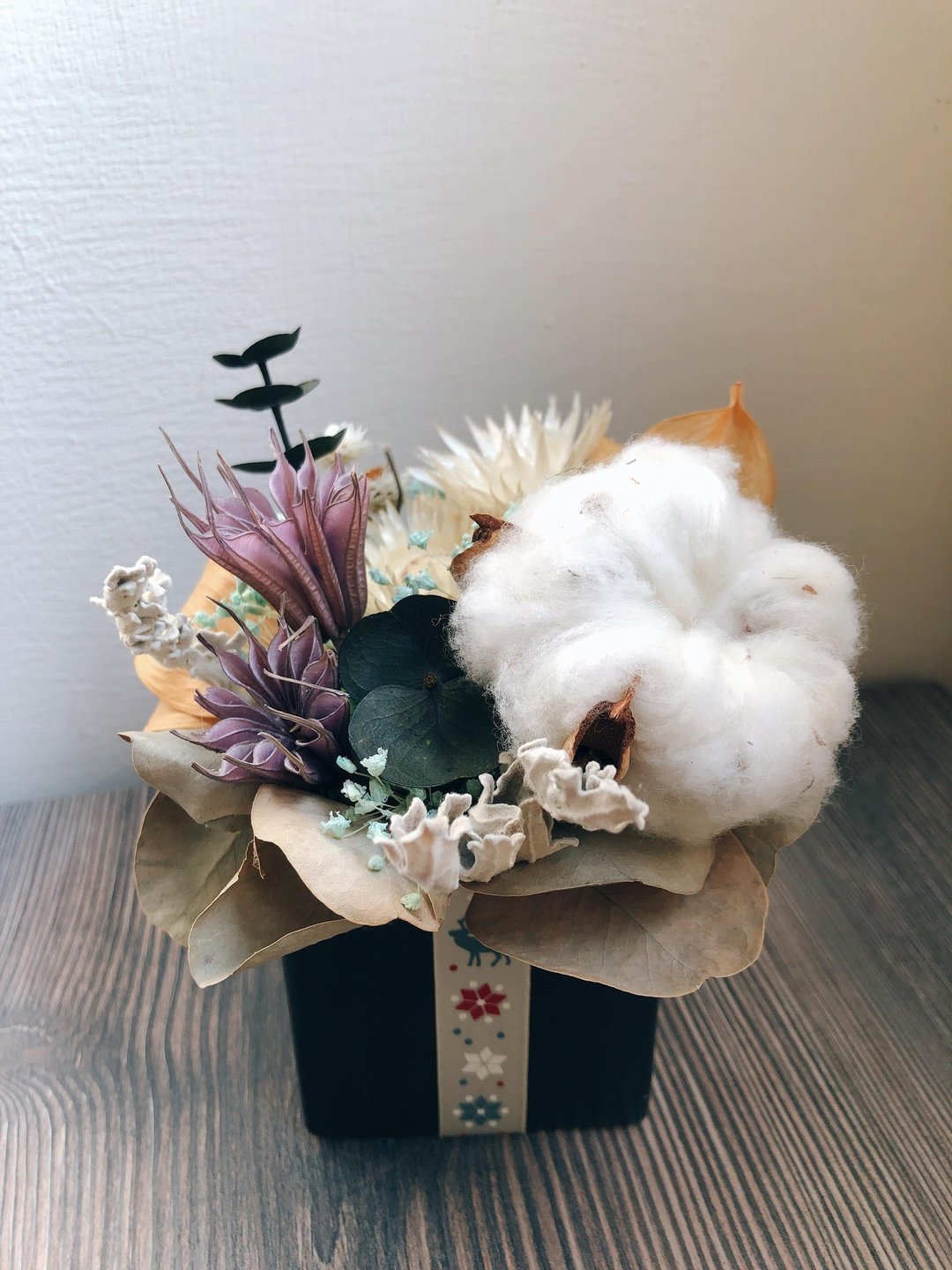 【桌花】不凋花/干燥花/庆贺/开店/交换礼物/圣诞 - 摆饰 - 植物．花 