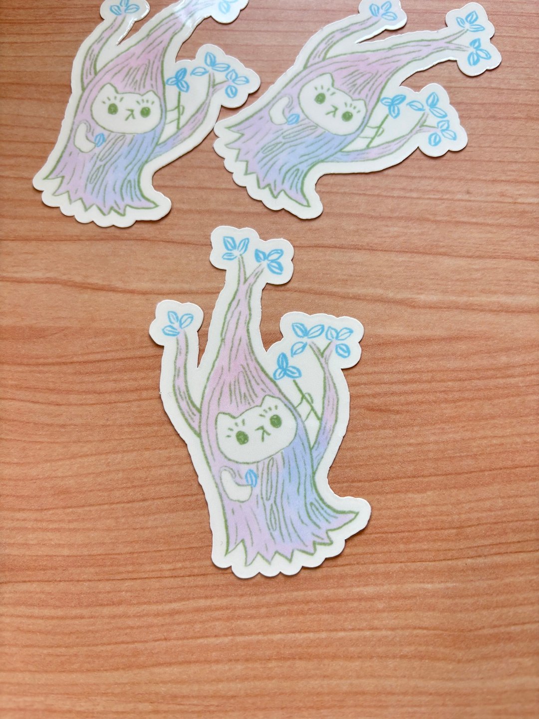 Cyndraw 琉璃树猫仙光膜防水贴纸 - 贴纸 - 纸 多色