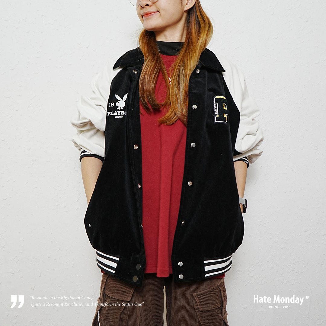 Hate Monday'' X PLAYBOY - JACKET外套 (PBHMFW24J59) - 男装外套 - 棉 银色