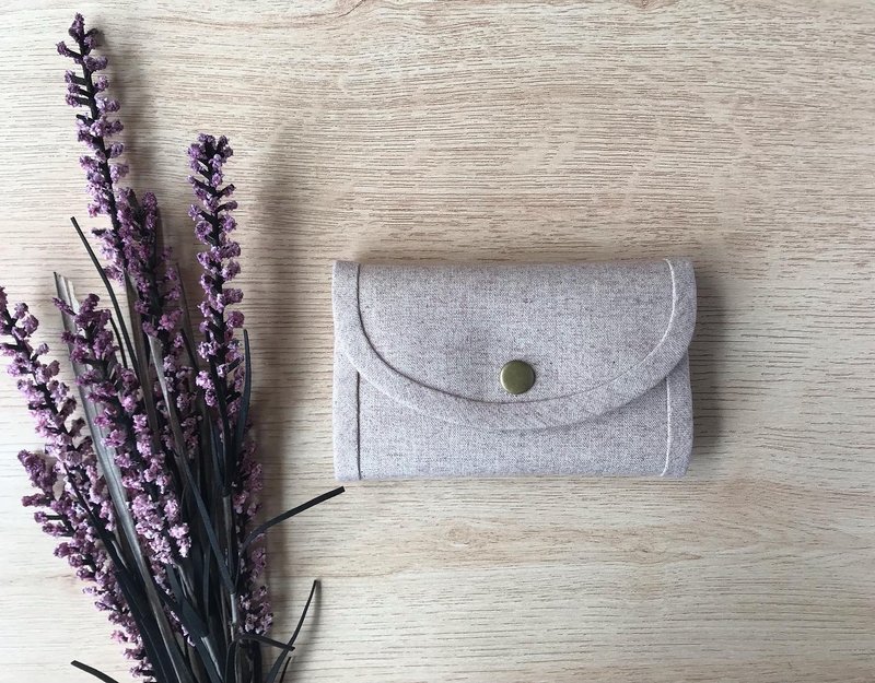 古典拼布 手拿包 纯色系 紫色花园 - 皮夹/钱包 - 棉．麻 紫色