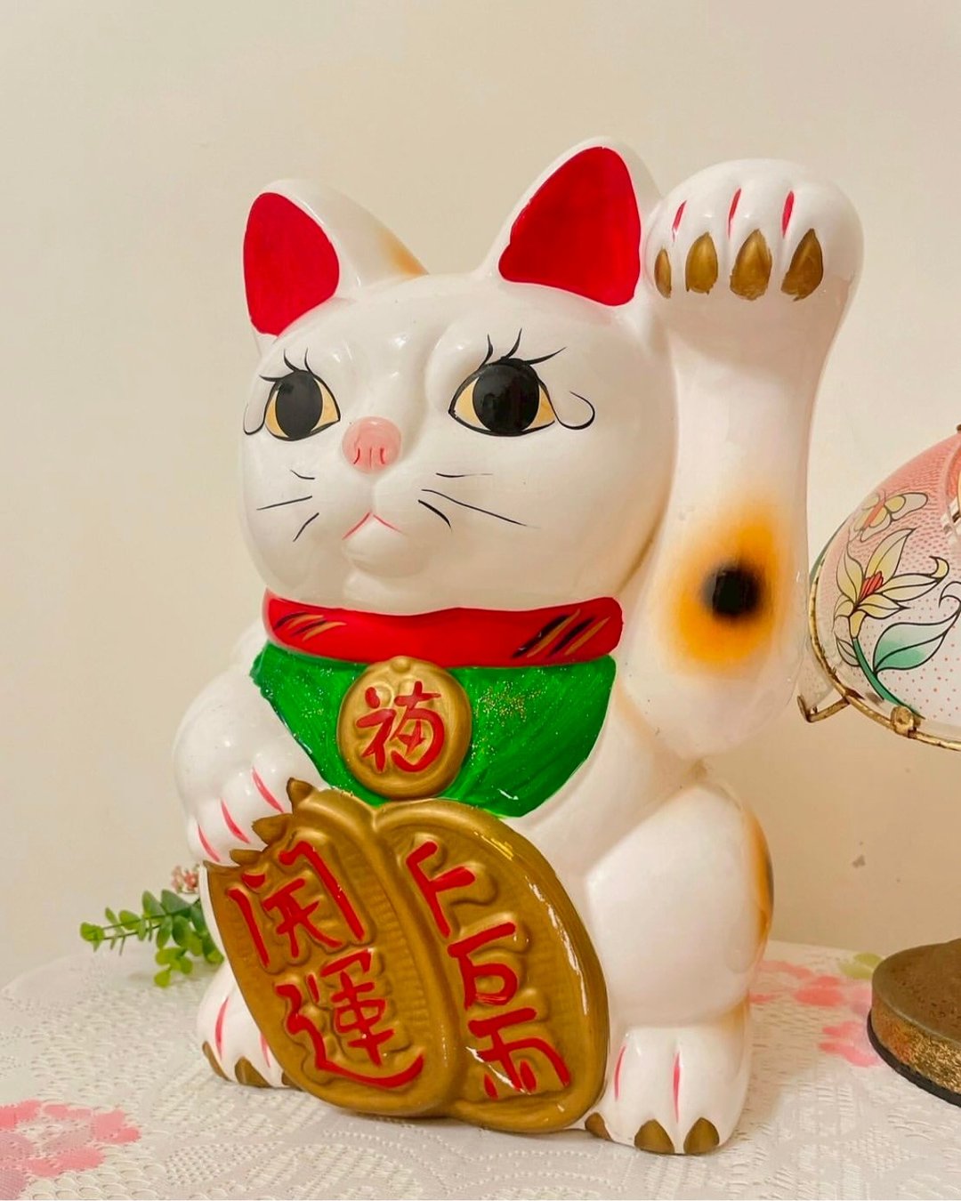 早期大型招财猫存钱筒 - 储蓄罐 - 陶 