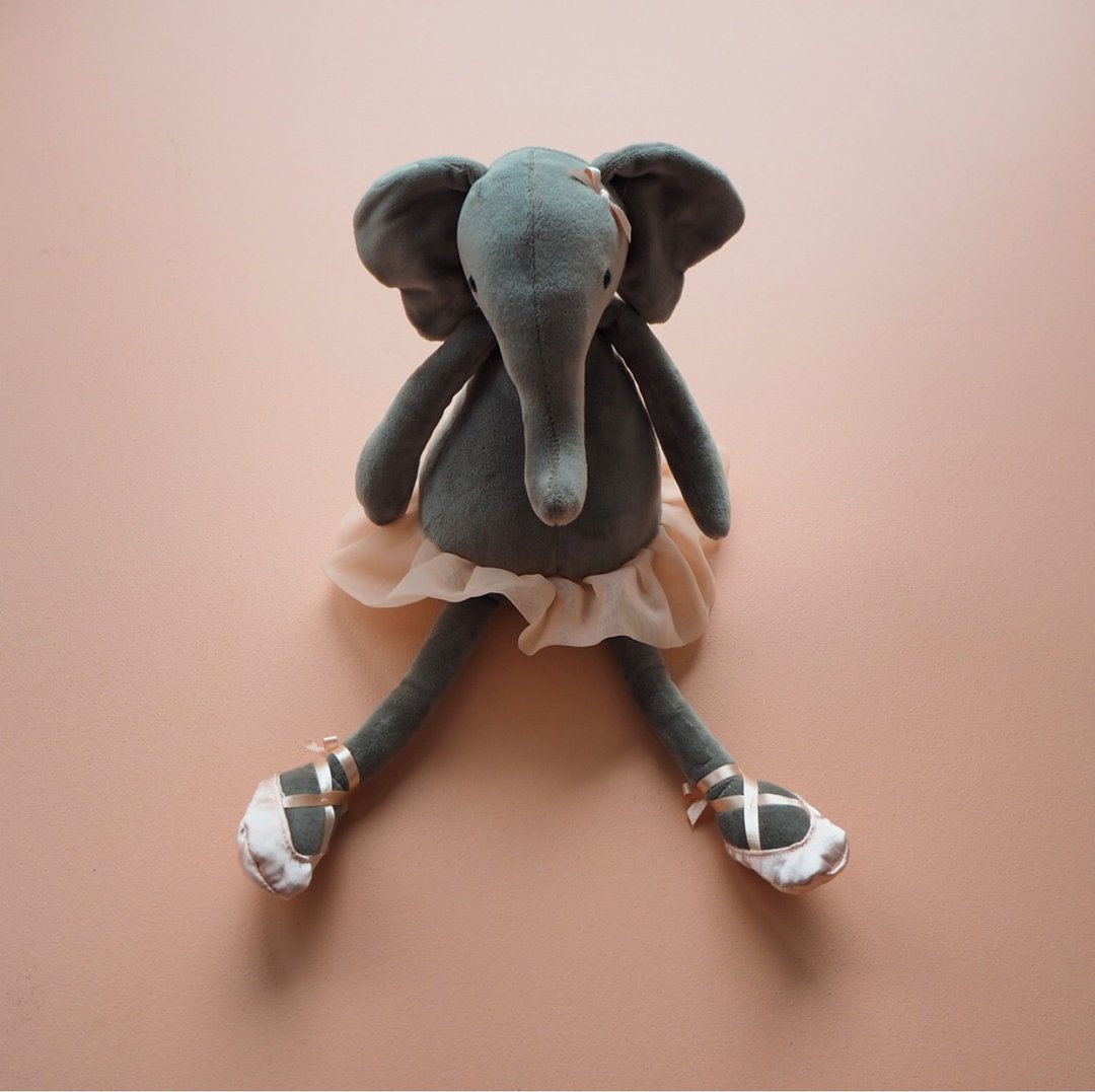Dancing Darcey Elephant 33cm 跳舞大象 - 玩偶/公仔 - 棉 灰色