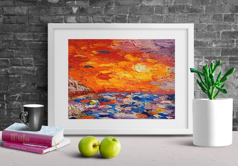 抽象油画亮画海情油画纹理15x20厘米 - 墙贴/壁贴 - 其他材质 多色