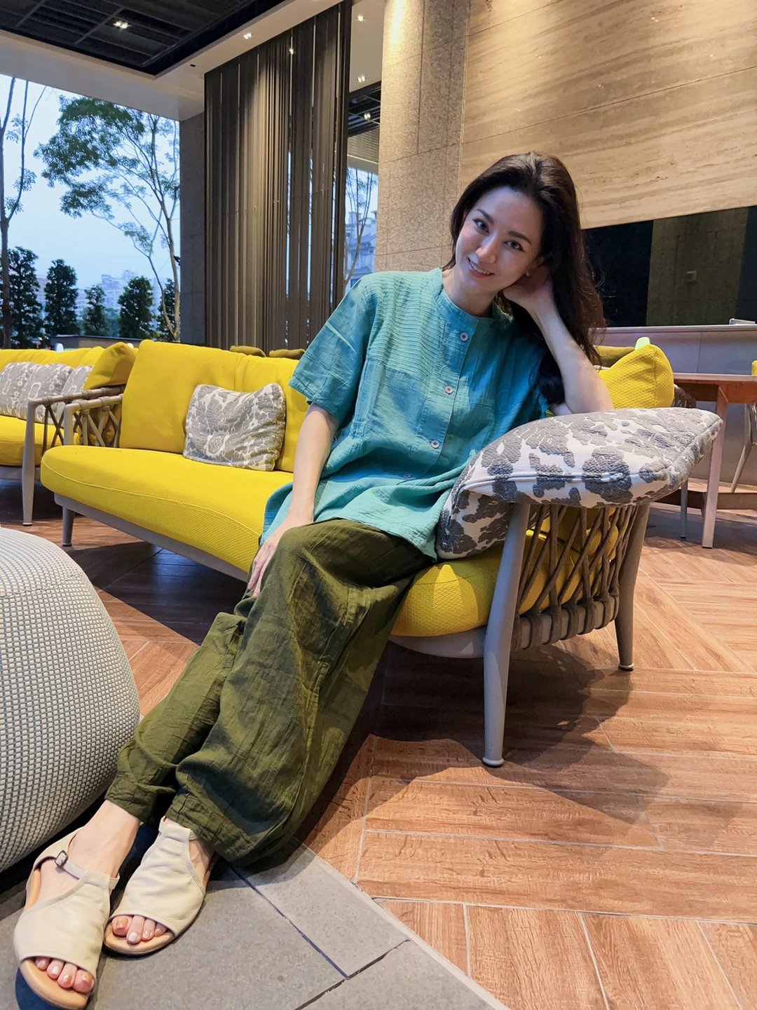 【聲聲慢】台灣品牌手染简单休闲宽松圆领上衣 - 女装上衣 - 棉 