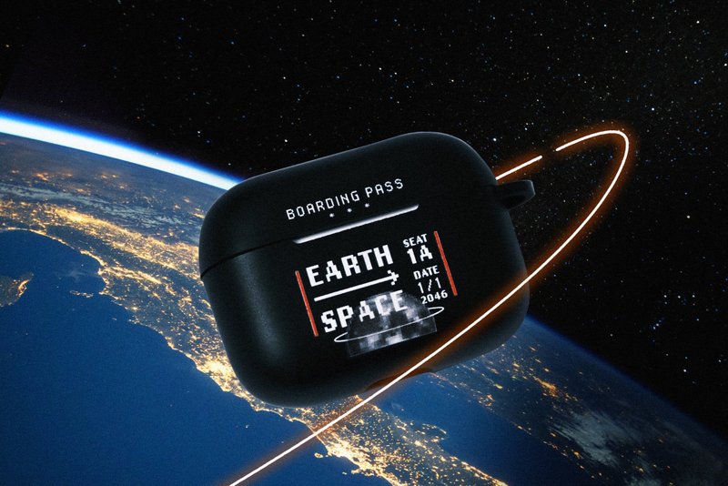 太空船票系列 防摔AIRPODS保护套 - 耳机 - 塑料 透明