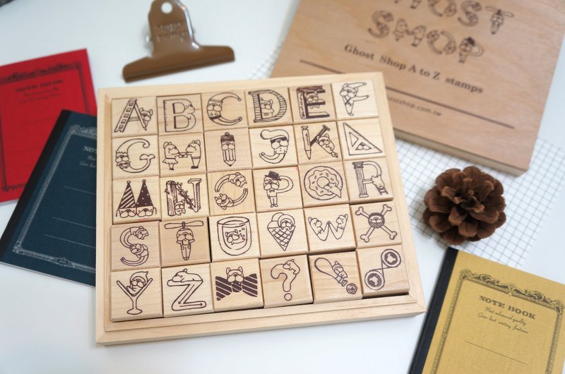 (售完)法斗印章-限量英文字母组(30入) - 印章/印台 - 木头 